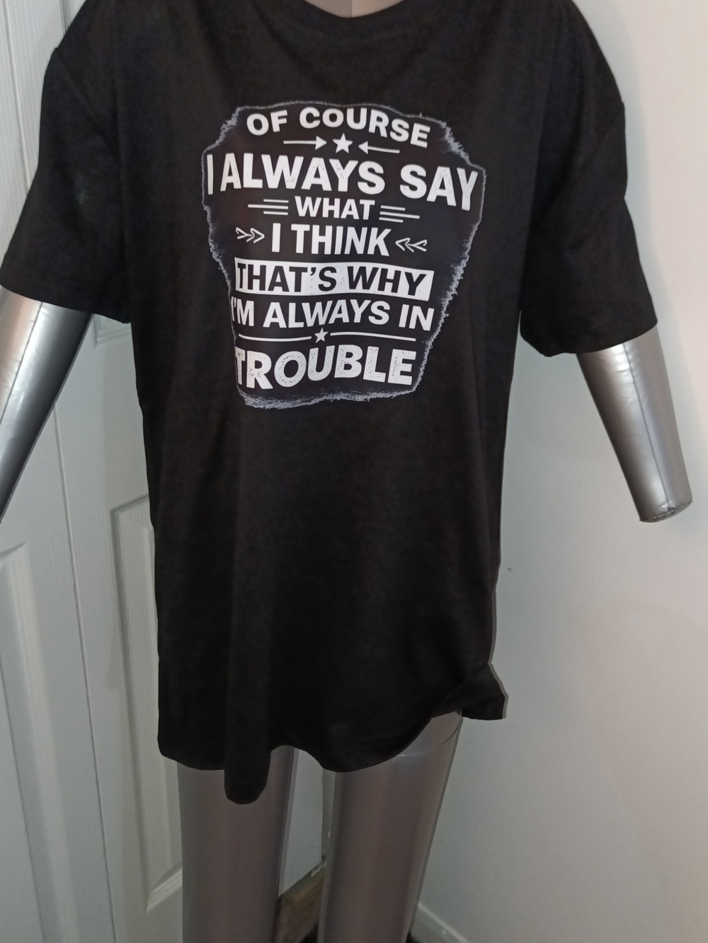 Black Graphic Tee - I Always Say What I Think New 4XL - Picture 2 of 2